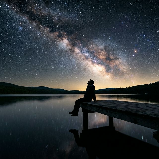 Stargazing girl